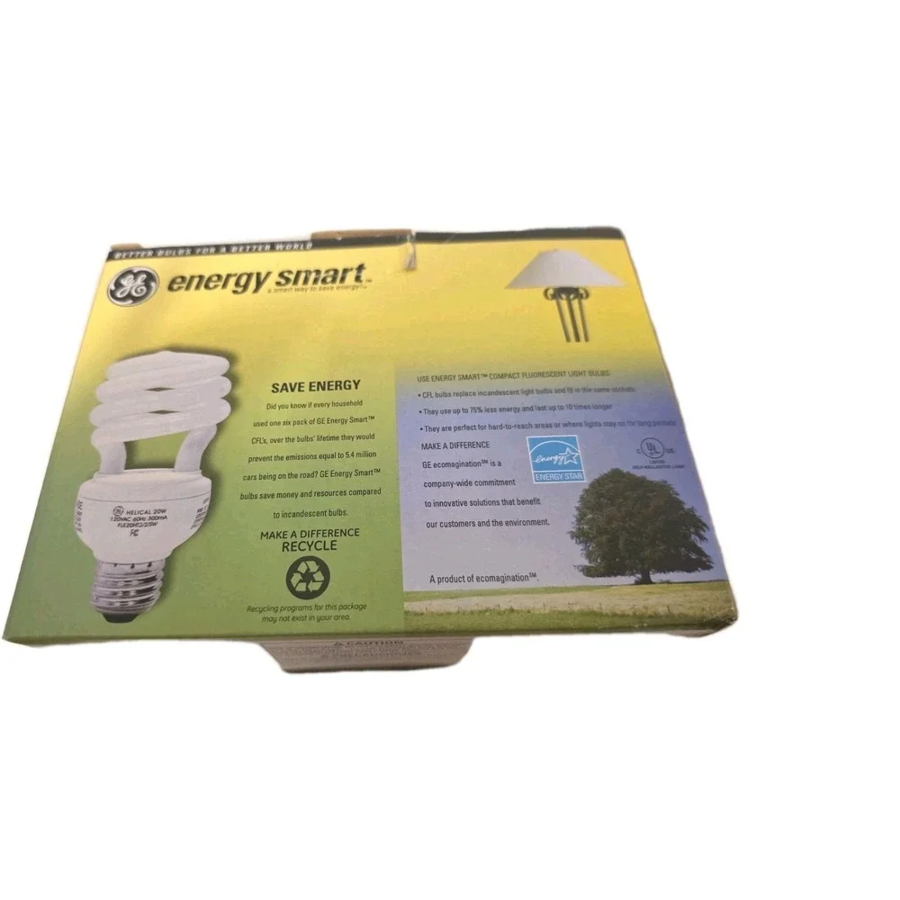 GE Energy Smart CFL Light Bulbs Soft White‎ 20 Watt Replace75 Watt